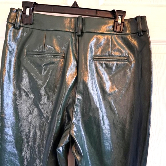 NEW 7 For All Mankind Green Faux Leather Pants Size Large - Picture 5 of 9